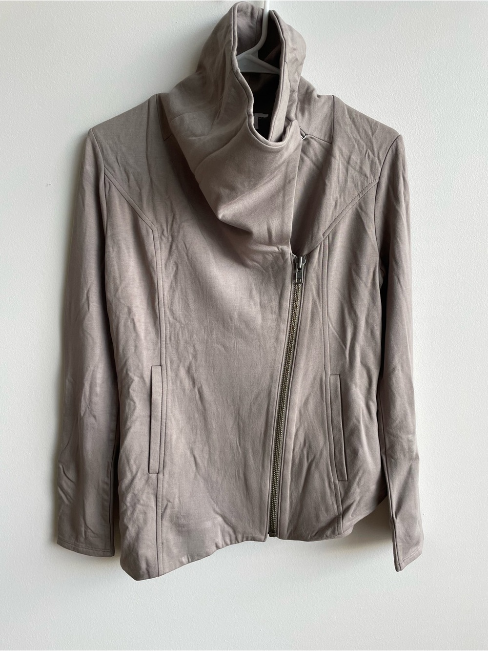 Helmut Lang Women's Asymmetrical Zip Taupe Jacket